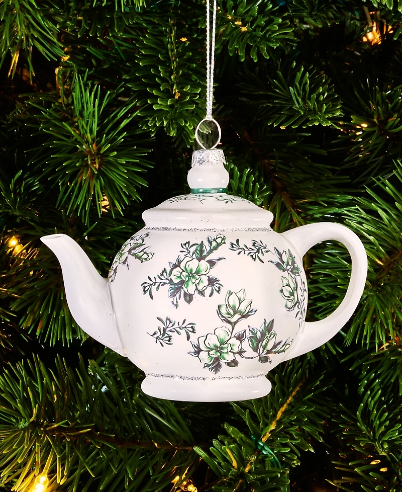 Holiday Lane Holiday Toile Teapot Ornament, Macy's Exclusive