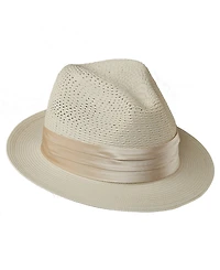 Stacy Adams Men's Solid Vent Paper Milan Fedora Hat