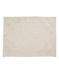 Saro Lifestyle Swirl Embroidered Placemats, Set of 4