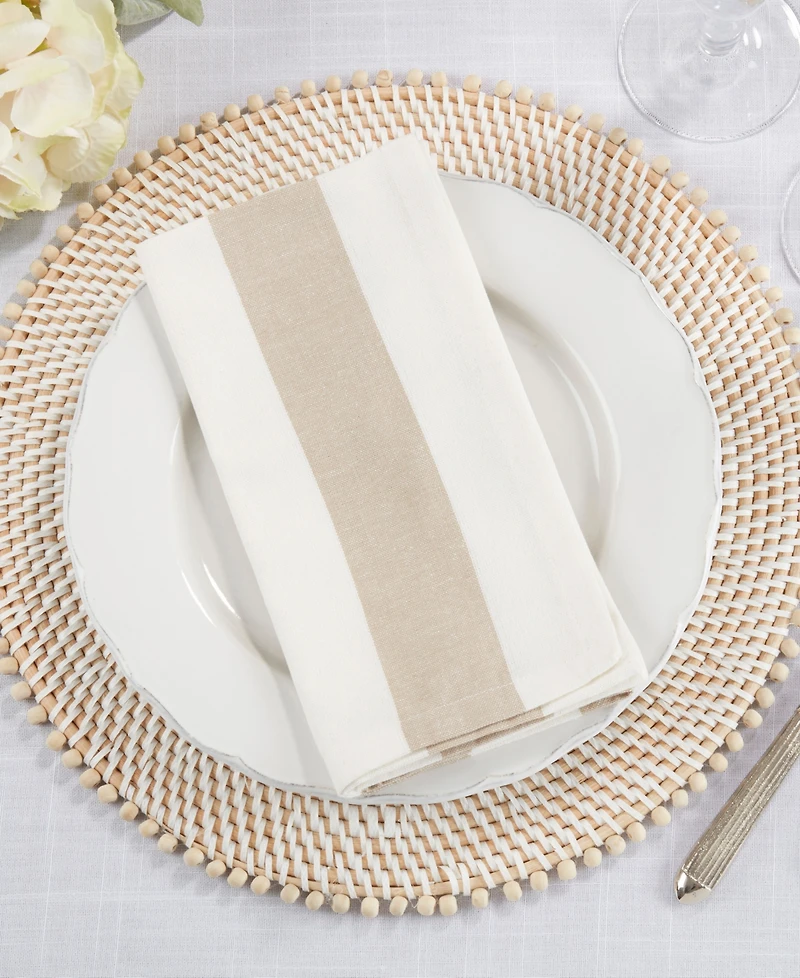 Saro Lifestyle Classic Striped Napkins, Set of 4