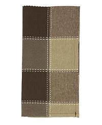 Saro Lifestyle Stitched Plaid Design Napkins, Set of 4