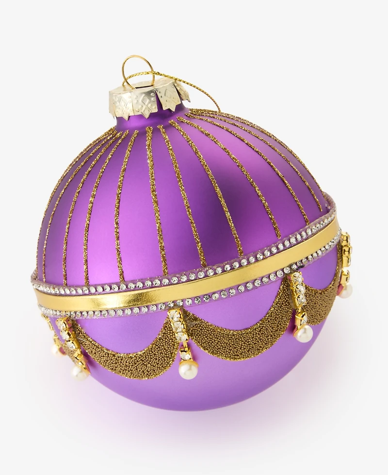 Holiday Lane Peacock Embellished Ball Ornament, Macy's Exclusive