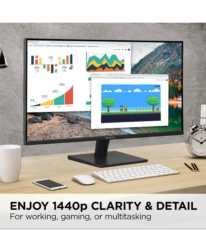 ViewSonic Va2715-2K-mhd 16:9 Wqhd VA Led Monitor