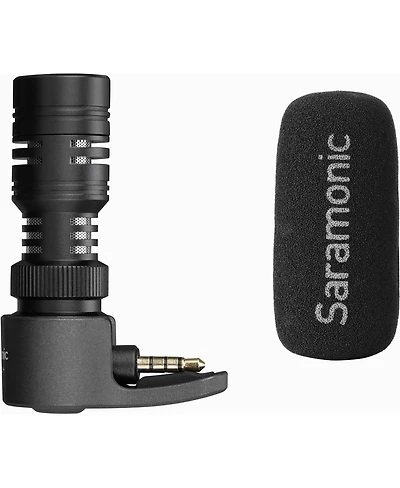 Saramonic SmartMic+ Compact Directional Microphone with 3.5mm Trrs Plug for Smartphones and Tablets