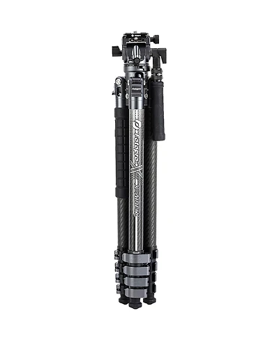 FotoPro X-airfly Video 5-Section Carbon Fiber 2-In-1 Tripod with Ball + Fluid Video Head