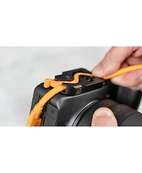 Tether Tools LeverLock Plate and TetherPro Optima 10G 15' Usb-c Straight to Usb-c Right Angle Cable