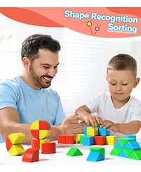 Gnuadz 1.34inches Magnetic Blocks Alphabet Number Animal Building Toys
