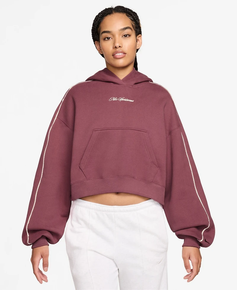 Nike Studio Fleece Women's Oversized Scallop-Trim Hoodie