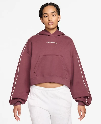Nike Studio Fleece Women's Oversized Scallop-Trim Hoodie