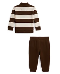 Polo Ralph Lauren Baby Boys' Striped Estate-Rib Pullover Top and Pants, 2-Piece Set