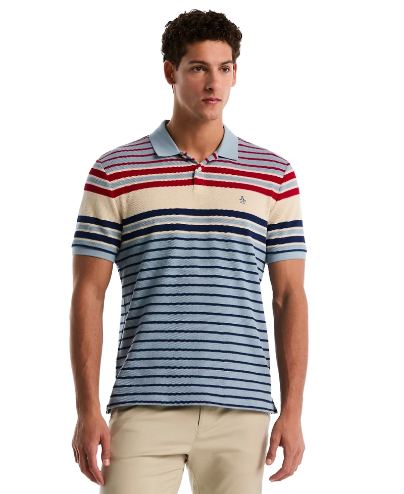 Original Penguin Men's Engineered Stripe Polo Shirt
