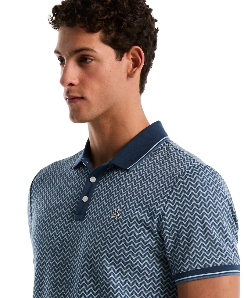 Original Penguin Men's Jacquard Wave Polo Shirt