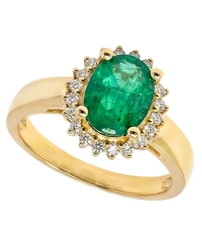 Macy's Emerald (1-5/8 ct. t.w.) & Diamond (1/5 ct. t.w.) Ring in 14k Yellow Gold
