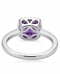Macy's Garnet (1-1/2 ct. t.w.) & Diamond (1/8 Ring 925 Sterling Silver (Also Available Multi-Gemstone)