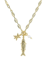 Kendra Scott 14k Gold-Plated Parker Fish Long Charm Necklace