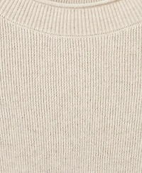 Mango Women's Cotton-Linen Fabric Fluid Sweatshirt