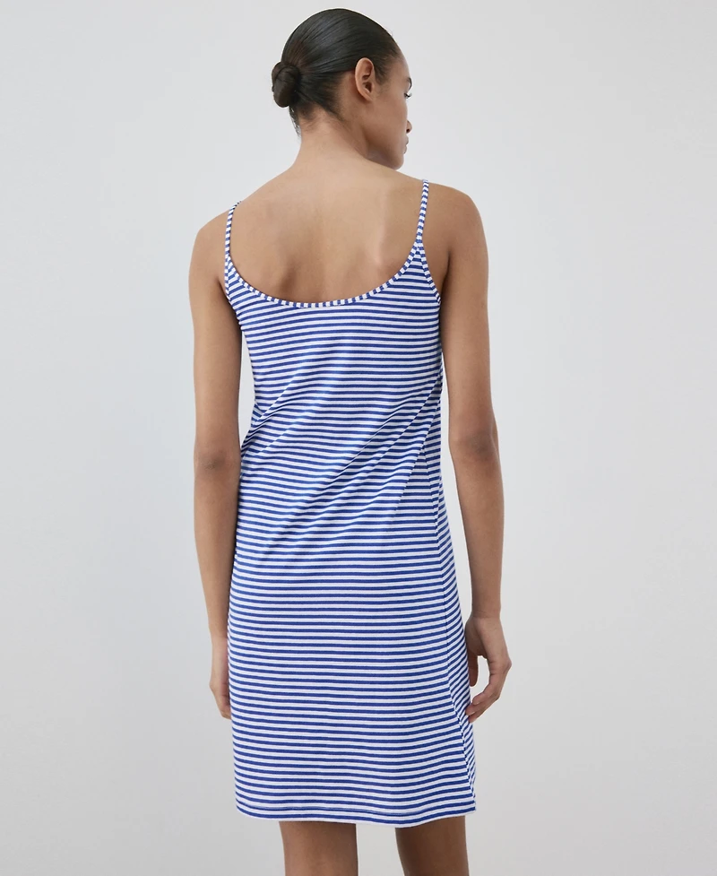 Mango Women's Striped Woven Cotton Dress