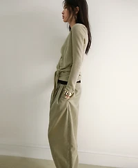 Mango Women's Bow Knitted Cardigan