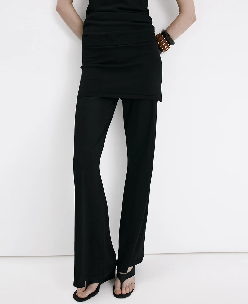 Mango Women's Combined Knit Pants