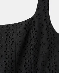 Mango Women's Embroidered Openwork A-Line Dress