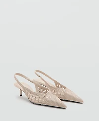 Mango Women's Braided Pointed Shoes