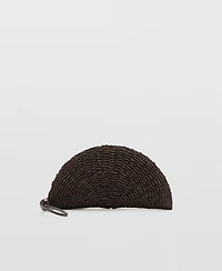 Mango Women's Natural-Fiber Pouch