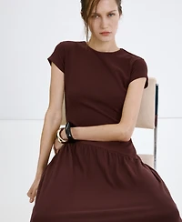 Mango Women's Asymmetrical Midi-Dress