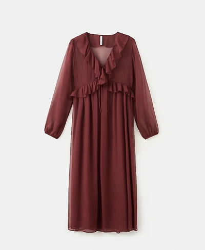 Mango Women's Puffed Sleeves Dress