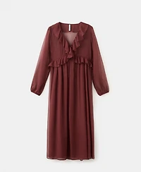 Mango Women's Puffed Sleeves Dress