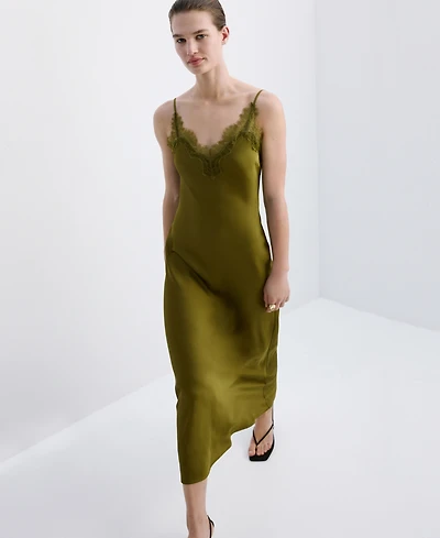 Mango Women's Satin Camisole Dress