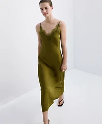 Mango Women's Satin Camisole Dress