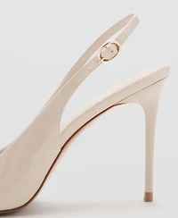 Mango Women's Patent Leather Heel Shoes