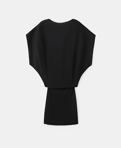 Mango Women's Open Back Fitted Knit Dress