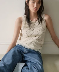 Mango Women's lace Details Strappy Top