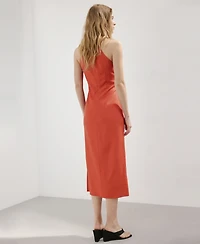 Mango Women's Draped Midi-Dress