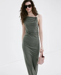 Mango Women's Metal Detail Fitted Dress