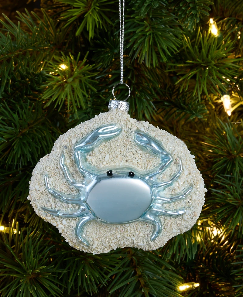 Holiday Lane Seaside Glass Crab Ornament, Macy's Exclusive