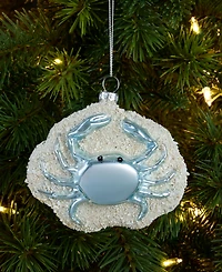 Holiday Lane Seaside Glass Crab Ornament, Macy's Exclusive