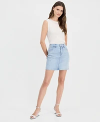 I.n.c. International Concepts Women's Studded Denim Mini Skirt, Macy's Exclusive