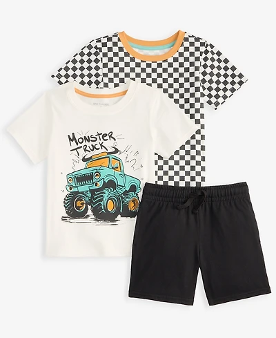 Epic Threads Toddler Boys' 12M-5T T-Shirts and Shorts, 3-Piece Set, Macy's Exclusive