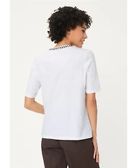 Olsen Women's Embroidered Tunic T-Shirt