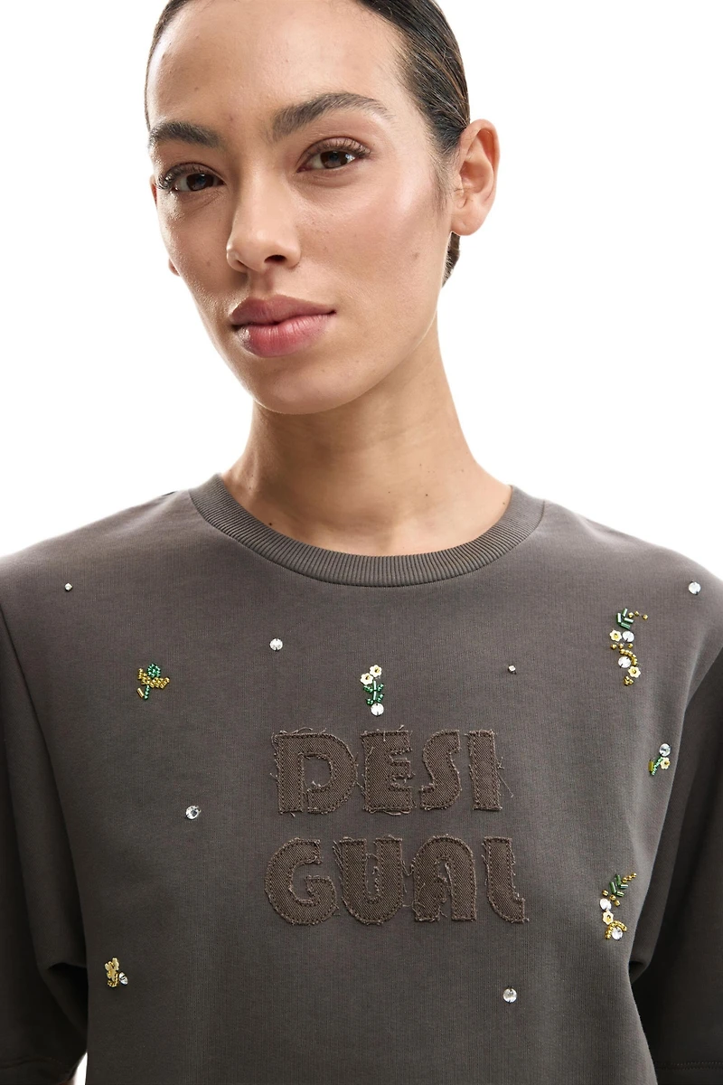Desigual Women's Plain T-shirt appliques