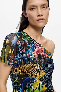 Desigual Women's Asymmetrical Lacorix T-shirt