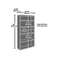 Sauder Affirm Commercial Office Bookcase, Noble Elm finish