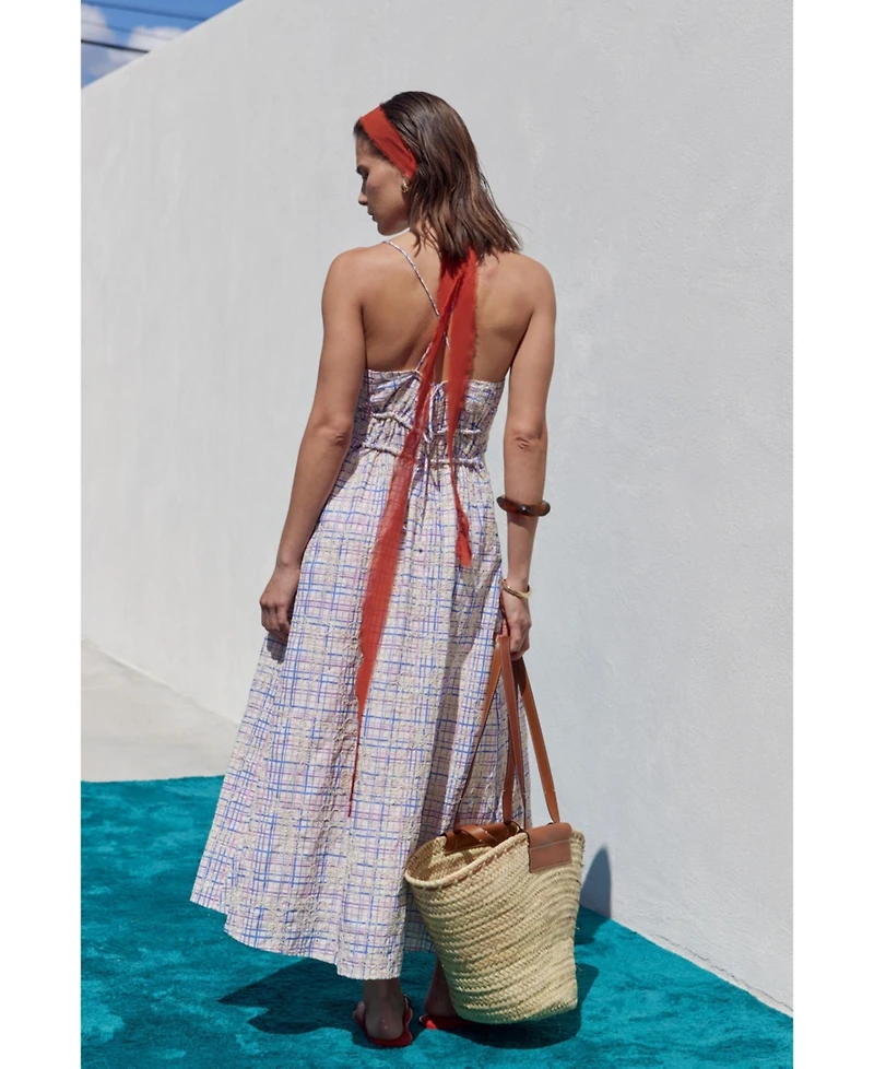 English Factory Women's Embroidered Strapless Maxi Dress