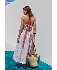 English Factory Women's Embroidered Strapless Maxi Dress