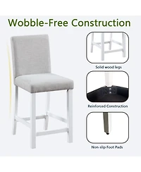 Streamdale Furniture Counter Height Chairs Set for 4, Padded Seat Counter Height Barstool