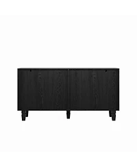 Streamdale Furniture Modern 59" Buffet Sideboard with 4 Sunburst Doors
