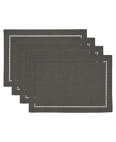 Saro Lifestyle Laser-Cut Hemstitch Placemats, Set of 4