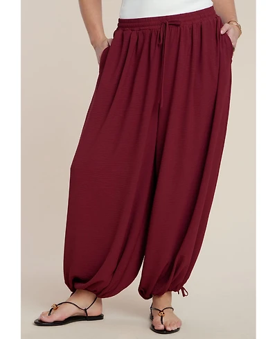 Eloquii Women's Drawstring Balloon Pant